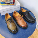 Indo Western Shoes British Style Thick Bottom Youth Men's Shoes