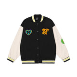 Letterman Jacket Outfit Senior Jackets Varsity Baseball Coat Jacket Men's Loose Lapel Baseball Uniform Jacket