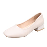 Nude Chunky Heel