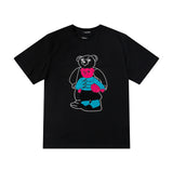 We11done T Shirt Two Bear Letter Print Loose Casual Men and Women Short Sleeve