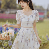 Women cottagecore Dress Summer Vintage Skirt Skirt