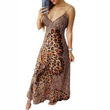 Nina Parker Dresses Sexy Suspender Dress Leopard Print Loose Sleeveless Dress