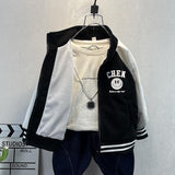 Toddler Boys Jackets Boys Autumn Clothing Baseball Uniform Jacket Children