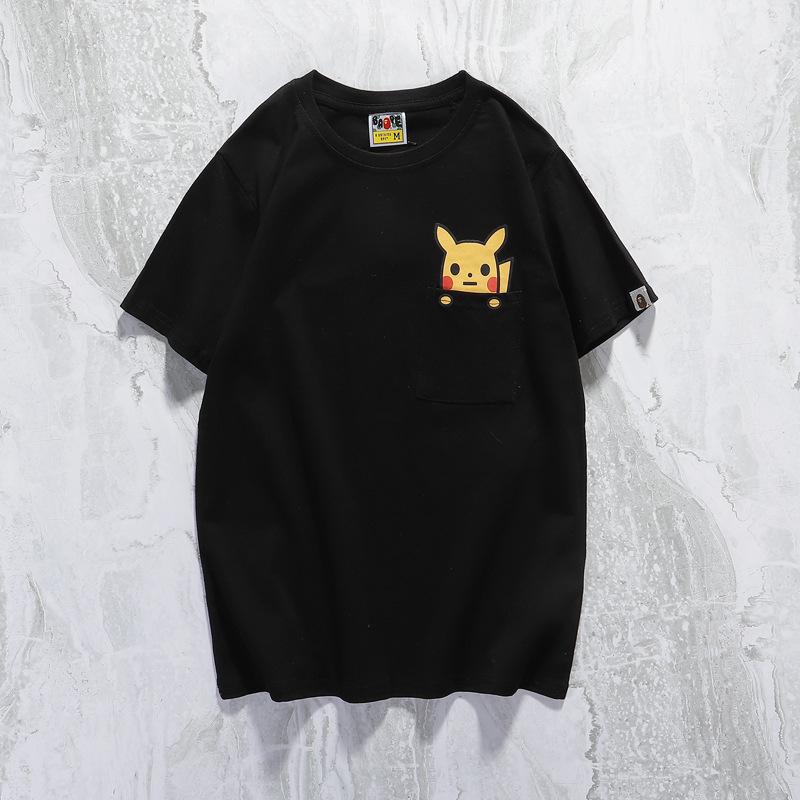 Shark Print T Shirt Summer Casual Cartoon Anime Pullover Short Sleeve Round Neck T-shirt