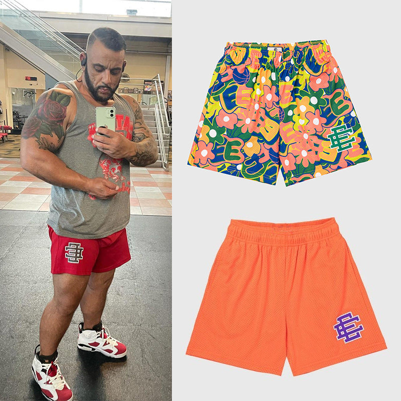 Eric Emanuel EE Shorts Summer Workout Exercise Running Pants Mesh