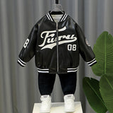 Toddler Boys Jackets Boys' Spring Leather Coat Leisure