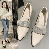 Nude Chunky Heel French High Heels