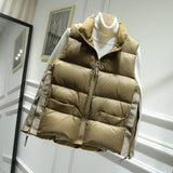 Women Winter Coats Puffer down Vest Autumn and Winter Women's Warm Short Thick down Vest Coat