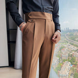 Men Suit Pants Slim Fit Business Suit Pants