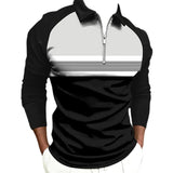 Polo Shirts Summer Men's Polo Shirt Long Sleeve Color Matching T-shirt
