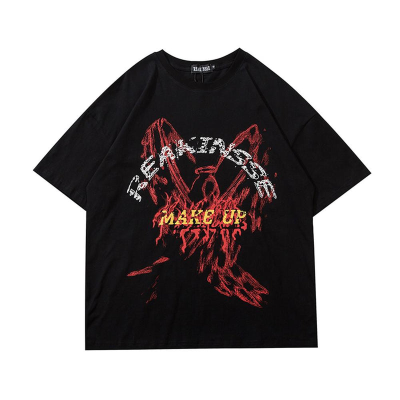 Men's T Shirt Summer Casual Tops Printed Short Sleeve T-shirt Men's Fashion Brand round Neck Half Sleeve Street Fashion Loose Half Sleeve