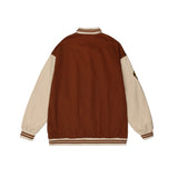 Letterman Jacket Outfit Senior Jackets Varsity Baseball Coat Letter Embroidered Baseball Uniform Men's Loose Sports Jacket