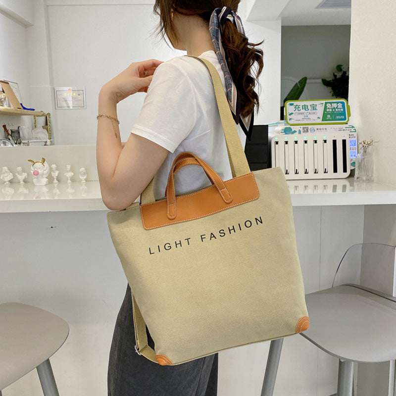 The Teacher Tote Shoulder Canvas Bag Women's Messenger Bag Large Capacity Canvas Shoulder Bag