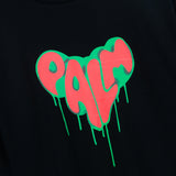 Palm Angels Letter Heart Printing Casual Loose Short Sleeved T-shirt Men and Women High Street Fashion Brand