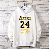 In Memory of Kobe Hoodie Commemorative Kobe No. 24 Signature Printed Hooded Cotton Sweater