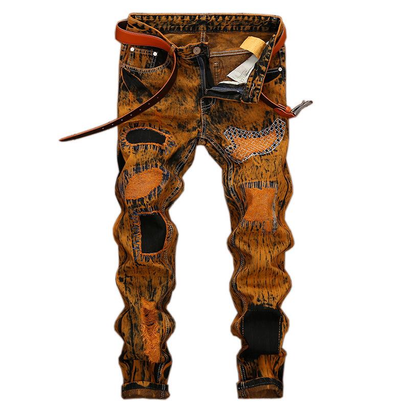 Tactics Style Outdoor Casual Pants Mid-Waist Trousers Denim Casual Jeans