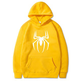 Men Spider Hoodie Spider-Man Pattern Printed Fleece Hoodie