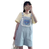 Gothic Lolita Harajuku Style Clothing Summer Small Cute Loose Suspender Shorts