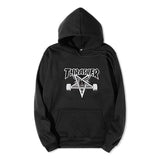 Thrasher Hoodie Hooded Sweater Loose Flame Sweater for Men