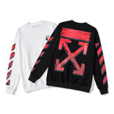 Off White Long Sleeve Round Neck Sweater Autumn And Winter Crew Neck Pullover Sweatshirt Men And Women