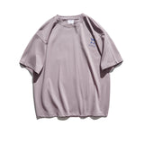 Summer Panda Printing Short-Sleeved T-shirt Men's Loose Fashion Brand round Neck Cotton Base Shirt All-Matching Men's Clothing