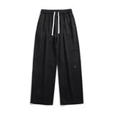 Men Sweatpants Loose Trousers Draping Simple Ice Silk Leisure