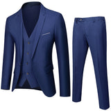 Seersucker Suit Men's Three-Piece Suit