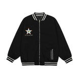 Letterman Jacket Outfit Senior Jackets Varsity Baseball Coat Jacket Men's Loose Lapel Baseball Uniform Jacket