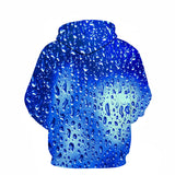 Drippy Hoodies Autumn Hoodie Blue Water Drop Series 3D Digital Baseball Uniform