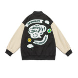 Letterman Jacket Outfit Senior Jackets Varsity Baseball Coat Retro Alphabet Loose Couple Casual Jacket