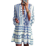 Beth Dutton Bohemian Dress Winter Autumn Midi Dresses Geometric Printed Maxi Dress