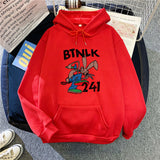 Slogan Graphic Hoodie plus Size Loose Velvet Padded Hooded Sweatshirt