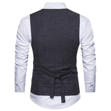 Tuxedo Vests Men Suit Spring/Summer Vest European Size Retro Casual Slim Fit Men