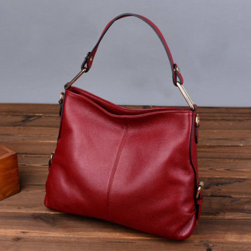 The Teacher Tote Spring and Autumn Fashion Genuine Leather Women Bag Portable Crossbody Bag Cowhide