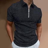 Polo Shirts Slim-Fit Short-Sleeved Stripes