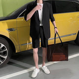 Seersucker Suit Casual Suit Jacket Male