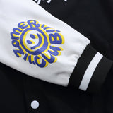 Letterman Jacket Outfit Senior Jackets Varsity Baseball Coat Cartoon Baseball Uniform for Men Autumn