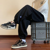 Men Sweatpants Casual Pants Ankle-Tied Loose Wide Leg Track Pants