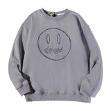 Justin Bieber Drew House Sweatshirts Smiley Face Brushed Hoody Men and Women Couple Crew Neck Coat