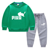 Children Pokemon Pikachu Hoodie & Pant Set Two-Piece Cotton Sweater Set