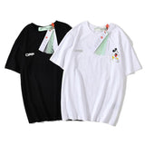 Spring/Summer OW Cartoon Mouse Print Unisex Loose ShortSleeved Tshirt Owt