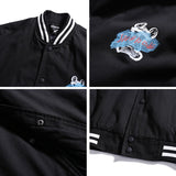 Letterman Jacket Outfit Senior Jackets Varsity Baseball Coat Spring Street Cartoon Printed Baseball Jacket Casual Coat