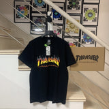 Thrasher T Shirt Thrasher Barbecue Fire Loose Short Sleeve Fall Winter Couples