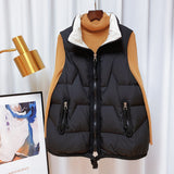Women Winter Coats Puffer down Vest down Vest Women's Short Autumn and Winter Loose