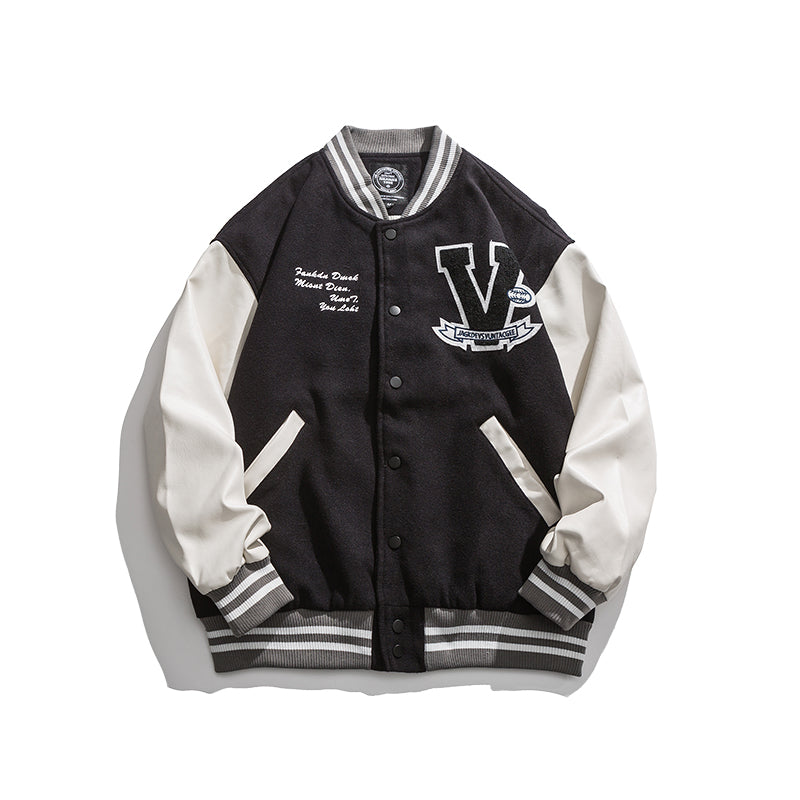 Letterman Jacket Outfit Senior Jackets Varsity Baseball Coat Spring and Autumn Youth Loose Casual Jacket