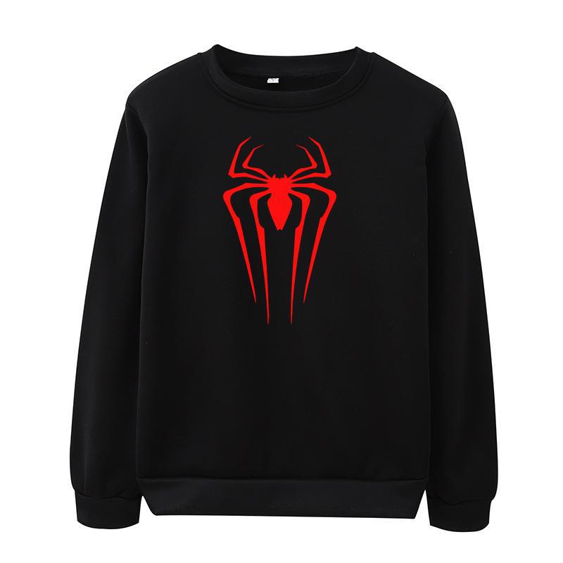 Men Spider Hoodie Spider-Man Crew Neck Sweater