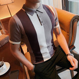 Men Polo Shirts Knitted T-shirt Men Summer Lapels