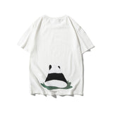 Men's T-shirt Summer Short-Sleeved T-shirt Men's Trendy Cartoon Panda Anime Print Loose Casual Top