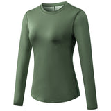 Moisture Wicking Shirts Women's Autumn and Winter Yoga Sports Elastic Running Exercise Workout Clothes