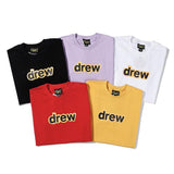 Justin Bieber Drew House Smiley round Neck Male and Female Couples Wear Letter Printed High Street Short Sleeve Tshirt
